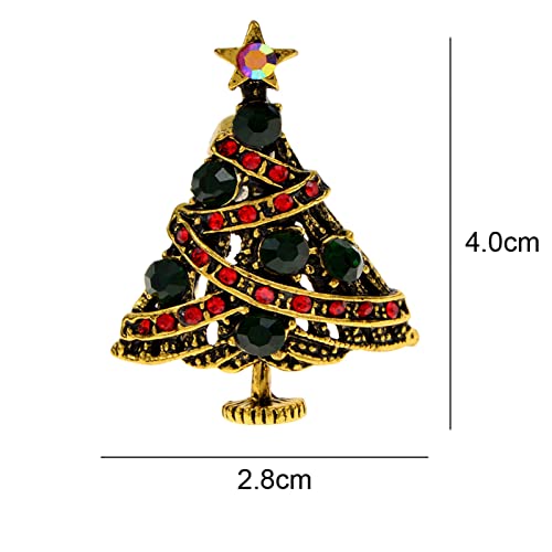 Broche arbre de Noël strass pour raviver un pull terne sans l'abîmer