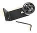 Barn Door Guide Stay Roller – Wall-Mounted, Flush to Floor – Classic Design – Ball-Bearing Roller – Black, cast Iron, Industrial Look – Adjustable for Doors Between 1.5” up to 3” Thick