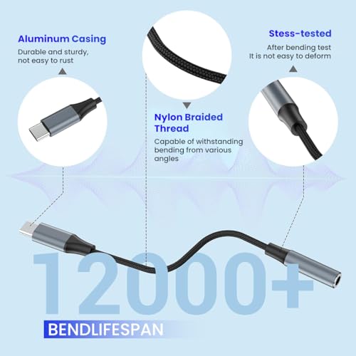 Image of Verilux 2 Pack Type C to 3.5 mm Audio Jack Connector, 3.5 mm Jack to Type C Aux Audio Dongle Cable for iPhone 17 Pro Max /17 Pro, 16 /15 Series, Galaxy S23 /S22 /S21, Pixel, iPad Pro, MacBook
