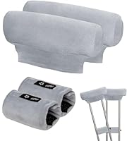 SPRING SEAON Krücken polster & Anti-Rutsch-Pads – Weiche Unterarmgehstützen Griffpolster aus Samt – Komfortables Krücken zubehör für sicheren Halt Grau