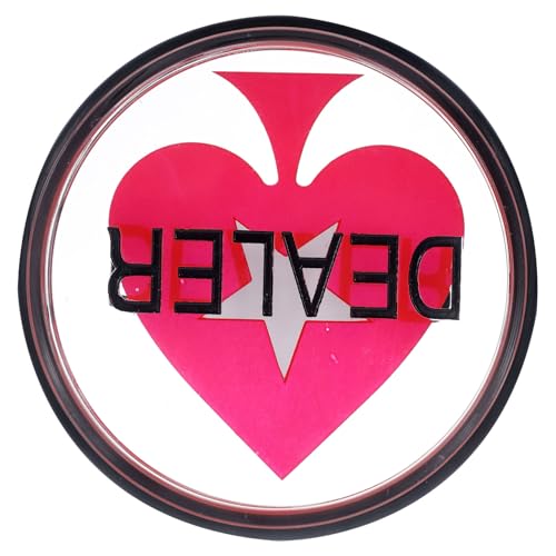 NOLITOY アクリル製ダブルサイド庄家位牌 ポーカーゲーム用ディーラーボタン ポーカーアクセサリー カジノ用耐久性計補助アイテム