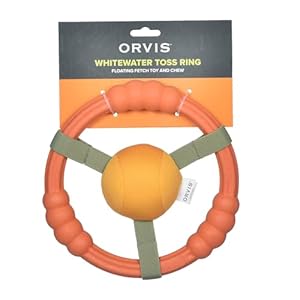   Orvis-Dog-Whitewater-Toss-Ring-Floating-Fetch-Toy-and-Chew-High-Visibility-Wheel-Shaped-Frisbee-Dog-Toy-Floats-in-Water-Quick-Dry-Easy-to-Clean-Squeaky-Toy-for-Large-Dogs-Aggressive-Chewers