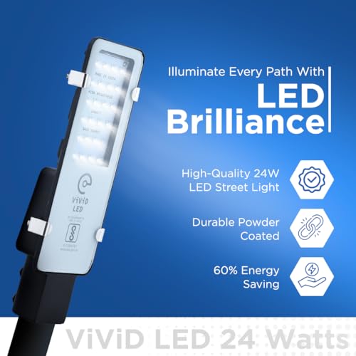 Image of 24w LED Street Light Outdoor Waterproof IP65 | High Brightness Energy Saving LED Lamp for Street, Garden, Parking & Security Lighting | BIS Certified | Made in India