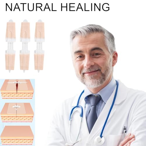 Wound Closure Strips 6Pcs Emergency Laceration Closures Sutures Butterfly Bandaids Without Stitches Butterfly Bandages for Hiking Camping Survival Outdoor