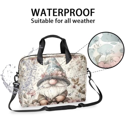 Bolsa vintage de laptop con patrón floral para hasta 16 in miniatura 2