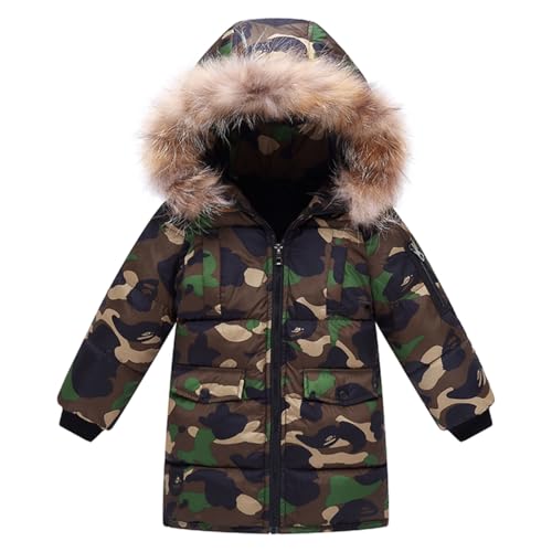 Boys Winter Coat Waterproof Fleece Jackets Thicken Padded Clothes Hooded Outwear