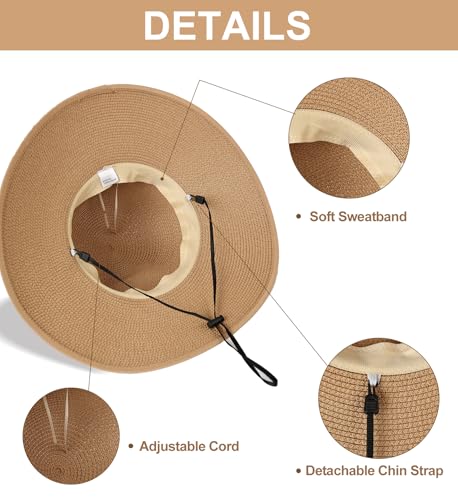 Sombrero de paja Surblue para mujer con correa miniatura 4