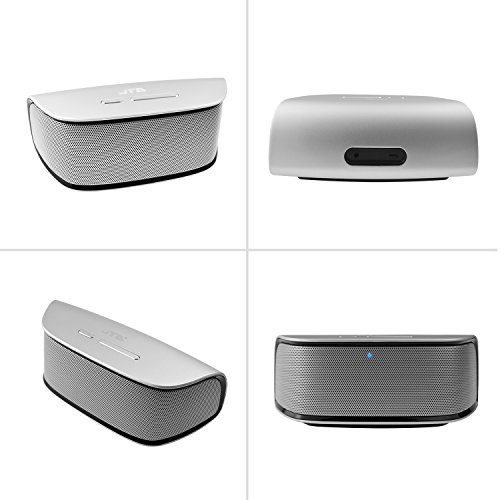 Jtd Wireless Stereo Music Speaker Bluetooth Wireless Speaker, High Definition Audio, 10W Two Acoustic Drivers, Rechargeable Battery (Silver) #TOP1
