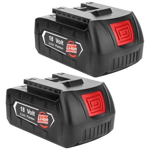 2X 8000mAh Compatible avec la Batterie pour Bosch Professional 18V Système GBA, ne s'applique Pas à la série PBA 18V. Ne Convient Pas aux appareils Bosch...