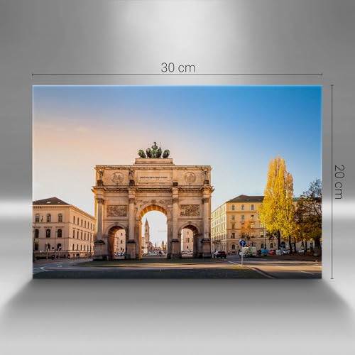 Arc de triomphe à Munich image sur toile 30x20cm par Wallfluent - 3