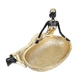 SHINEOFI Bandeja para Joyas Estilo Africano Soporte de Resina para Anillos y Baratijas Decorativa y Práctica para Oficina o Hogar 1 Pieza Adecuado para Organizar Accesorios y Llaves