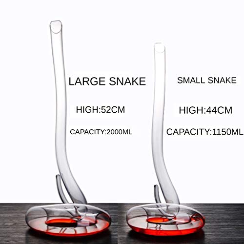 CJTMY Déconteur de Verre Creative Snake en Forme de Serpent de série 1.1 / 2L Distributeur de vin de vin Flagon Hotel Bar Home Cuisine Decoration Fournitures (Size : 1150ml) - Image 8