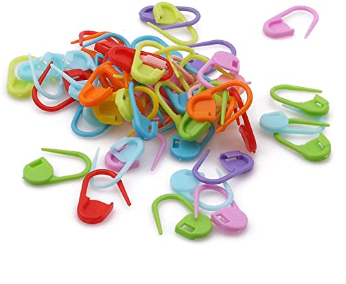 Generic Crochet Locking Stitch Markers Colorful Plastic Knitting Stitch Counter Needle Clip,50 pcs Fashion in Practical