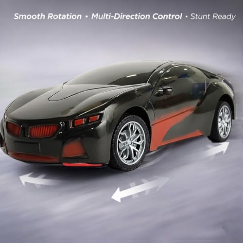 Image of NHR Rechargeable Remote Control Car for Kids and Children, 3D Lights Famous RC High Speed Racing Car, Rechargeable Battery Toy for Boys & Girls Age 3+ (Black)