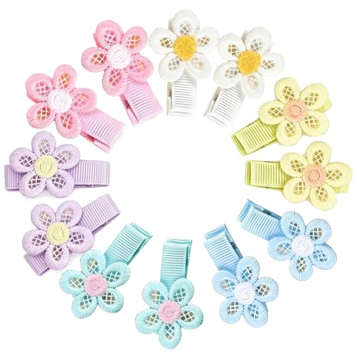 12Pcs Baby Hair Clips Flower Toddler Hair Clips for Girls