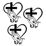 Gettimore Metallkreuz, Wanddekoration für christliches Zuhause, elegantes Hand-Kreuz, 30 x 30 cm...