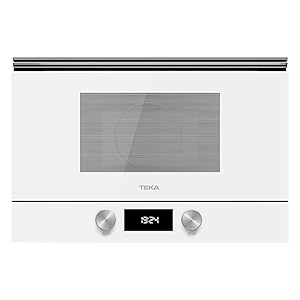 Teka ML 8220 BIS L - Urban Colors Edition Microondas de Integración con Base Cerámica, Panel de Mandos de Cristal Electrónicos, Color Cristal Blanco