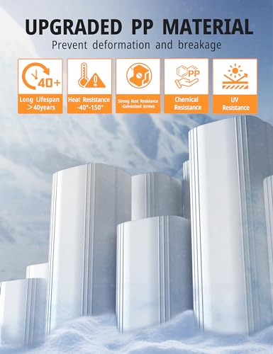 4115-Ft-Mini-Split-Line-Set-Cover-KitDecorative-Pump-Covers-AC-Line-Cover-for-Mini-Split-Air-ConditionerCentral-ACHeat-Pump