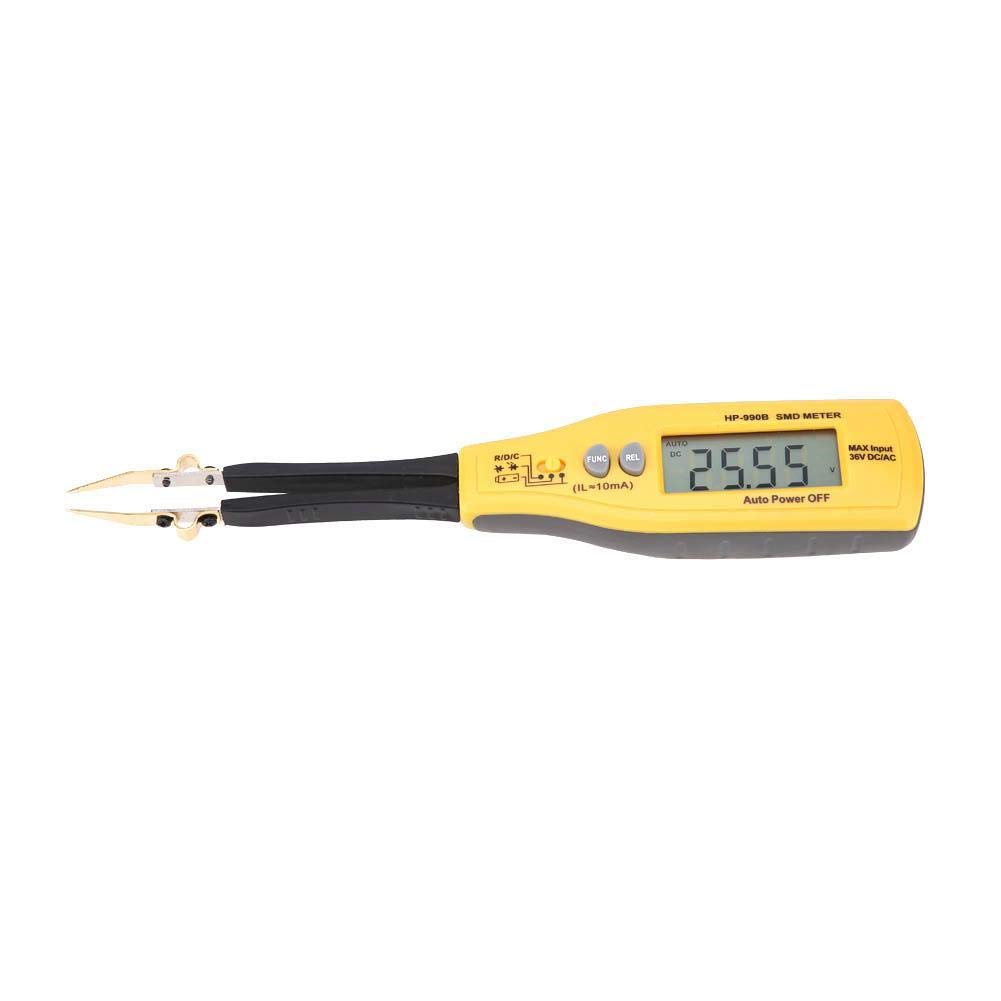 HP-990B SMD-Messgerät Widerstandskondensator Diode/Durchgang/Batterietester Auto Range Handdioden-Widerstandsmessgerät 4000Counts mit Relativmodus