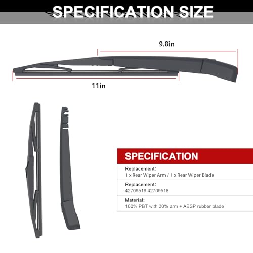 Rear Wiper Arm Blade for Chevrolet Chevy Trailblazer 2019-2025, 42709518 by Triumilynn - Used condition - Image 4