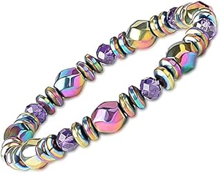 Multi-Color Magnetic Healing Bracelet, STCORPS7 Arthritis Weight Loss Pain Relief ,Energy Jewelry Magnetic Therapy Heal Sleep, Hematite Bracelet for Men Women, Healing Bracelets Bring Luck and Prosperity and Happiness