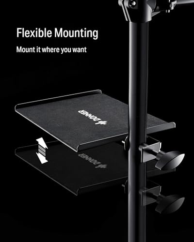Donner Percussion Table for Drum Sets, Drum Accessory Holder Tray with Clamp On Shelf, Stable Flexible Microphone Stand with EVA Pad, Shock Absorbing, Large Surface - image 4