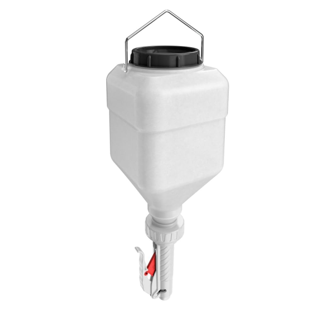 CTRLZS Hanging Sauce Dispenser 5.5L Large Capacity Sauce Dispenser for Mustard, Salad, Ketchup, Mayonnaise White