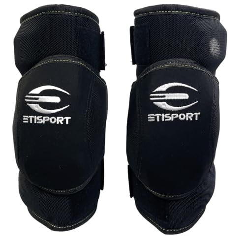 Etisport Roller Hockey Elbow Pads High Density Foam. Ergonomic Elbow Protection for Contact Sports. Lightweight Durable Design. Sizes XS