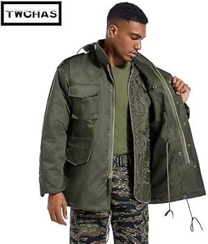 TWCHAS Men's Tactical M65 Field Jacket - Military Coat with