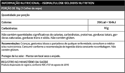 Soldiers Nutrition, Isomaltulose 250g - 100% Puro Importado - Soldiers Nutritions