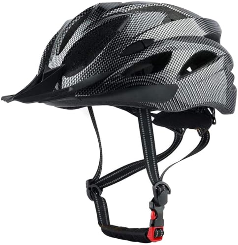 Adult Cycling Bike Helmet, Lightweight and Adjustable with Pads&Visor for Men and Women,Premium Quality Airflow Unisex Bike Helmet,Suggested Fit 57-62 cm (Black)