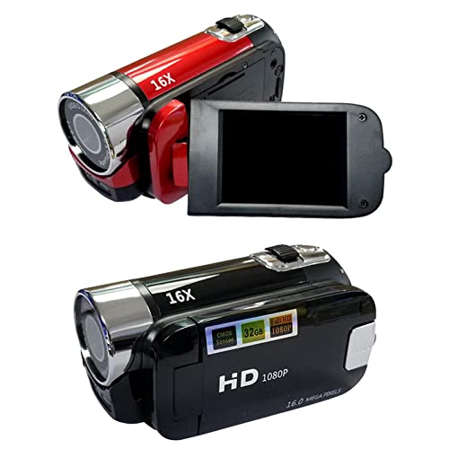 Image of 1080P HD Camcorder LCD Video Camera Recorder 16X Zoom Night Vision -EU Red