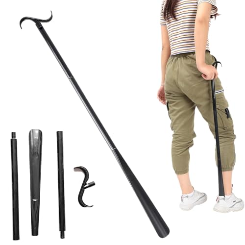 Imagen de Syiyunran Calzador de Calcetinesca Lzado 1 Juego Ayuda Para Quitarse las Medias Compresión Calcetines Retráctil Multifuncional Ayudante Ancianos y Discapacitados Embarazadas Personas Inmóviles