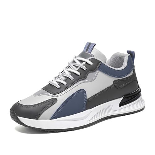Zapatillas Deportivas Hombre Corte Bajo con Diseño Elegante y Gruesa Acolchada para Comodidad en Cada Paso (Grey, 41) #195
