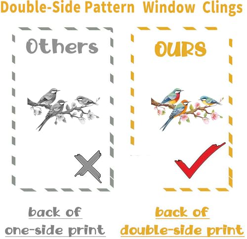 GUO-YING Generic Fensteraufkleber Blumen Schmetterlinge, Grün Gras Blumenwiese Fenstersticker, Frühling Sommer Glas Fensterdeko Abziehbilder für Home Wohnzimmer (Frühling)