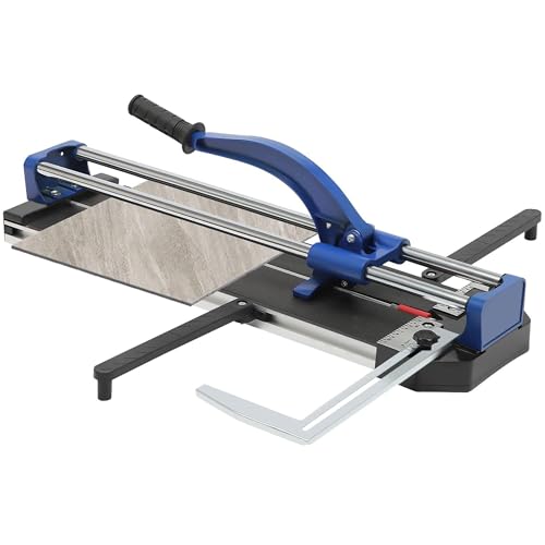 Image of 24 Inch Manual Tile Cutter Porcelain Ceramic Tile Cutter with Infrared Laser Guide, Tungsten Carbide Scoring Wheel Adjustable 0-90° Ruler, Heavy Duty Snap Cutter for Floor and Wall Tiles