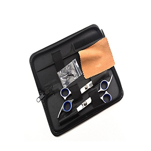 Professional Hair Cutting Scissors Shears Barber Thinning Set Kit with a Black Case