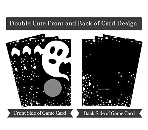 Paper Clever Party Ghost Scratch Off Game Cards 28 Pack Halloween Party Games Little Boo Baby Shower Spooky Raffle Tickets Groups Kids Adults Prize Drawings #TOP1