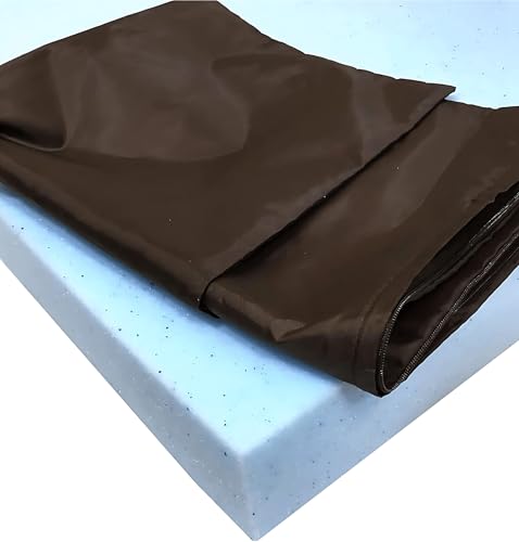 Image of Dogbed4less Medium Orthopedic Dog Bed with Memory Foam for Pet, Waterproof Liner with Durable Nylon Blue External Cover and Extra Antislip Duvet 35X20X4 Inches