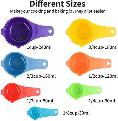 Set de vasos y cucharas medidoras de plástico, 15 piezas miniatura 7