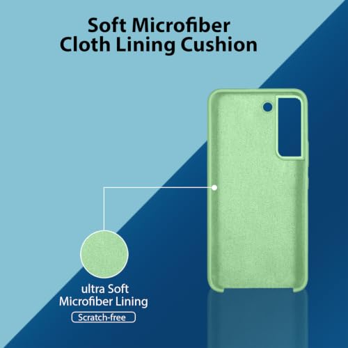 Image of LIRAMARK Liquid Silicone Soft Back Cover Case for Samsung Galaxy S22 Plus (Mint Green)