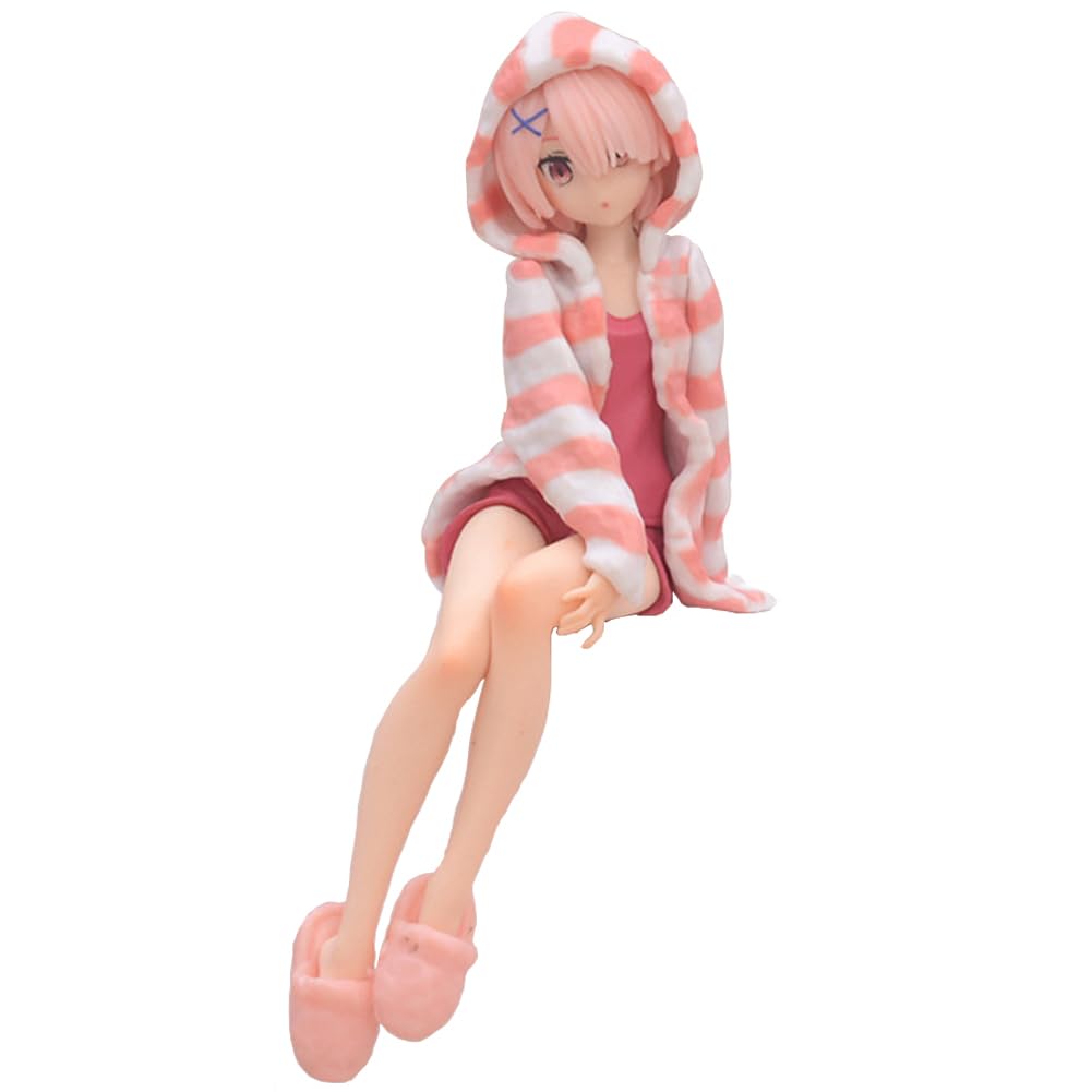 Rem Und Ram Anime Figur Statue – Sitzende Pose, Ca. 16-22 Cm, Aus PVC | Desktop-Deko, Nudelstopper Oder Sammlerstück Für Fans