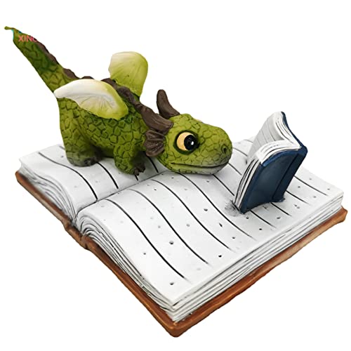 Wynott Fairy Garden Dragon - Top Collection Miniatures Dragon | Top Collection Resin Miniature Fairy Garden And Terrarium Statue, Mini Collectible Fantasy Figurine #TOP7