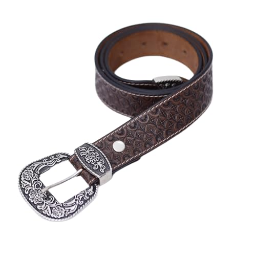 Generic Men's Leather Brown Casual Every Day Jeans Belts, Men Leather Belt4