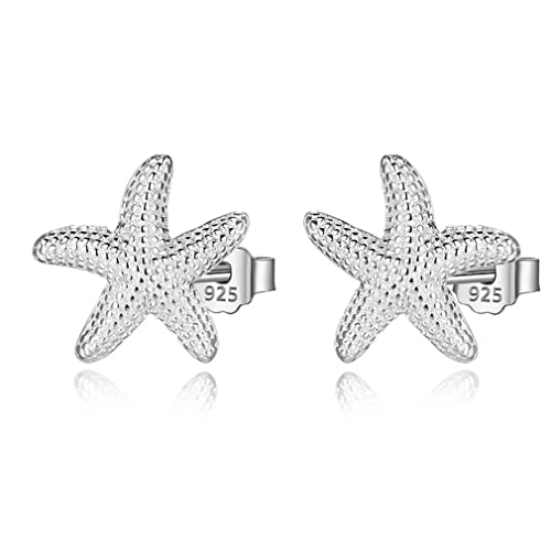 Boucles d'oreilles étoile de mer en argent 925 de prestige pour femme