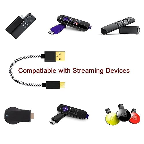 Cabo USB para Fire Stick, adaptador de cabo de alimentação USB para Fire TV Stick Power Streaming TV