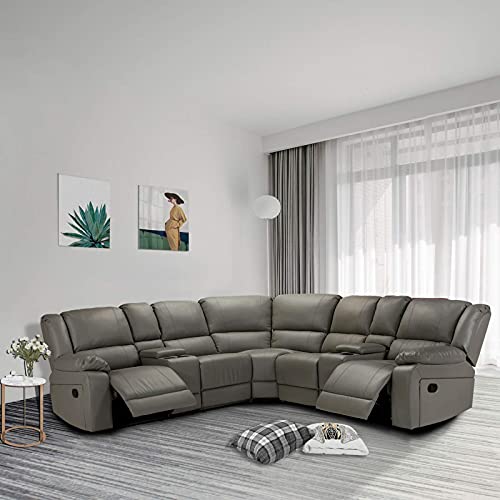 image for YHML Symmertrical Reclining Sectional Sofa Sectional Sofa Power Motion