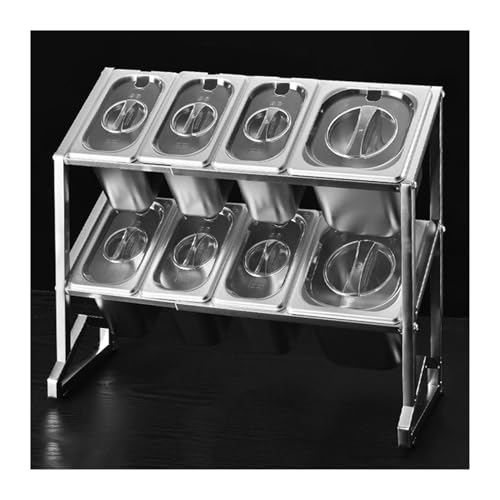 Juego de estantes de especias expandibles, organizador de estación de cobertura, dispensador de condimentos, cocina, bufés, soporte de encimera de acero inoxidable para condimentos, salsas, ensaladas