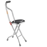 Medical Folding Walking Stick with Seat Four Legged Portable Travel Hiking Cane Chair Stool Eldely Care Aid Physical Rehabilitation US Delivery