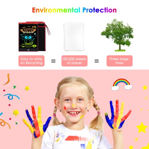 Image of Sunany LCD Writing Tablet Doodle Board, 11 inch Colorful Drawing Tablet, Girls Boys Gifts Toys for 3 4 5 6 7 8 9 Years Old (11 Inches, Red with Case)